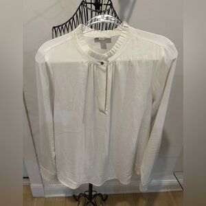 Calvin Klein Cream Blouse with Gold Accent